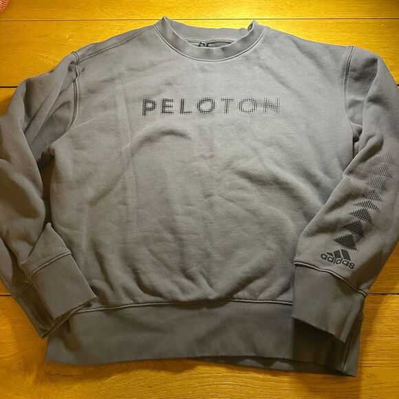 Adidas x Peleton Crew Sweatshirt pullover medium gray - Picture 2 of 9